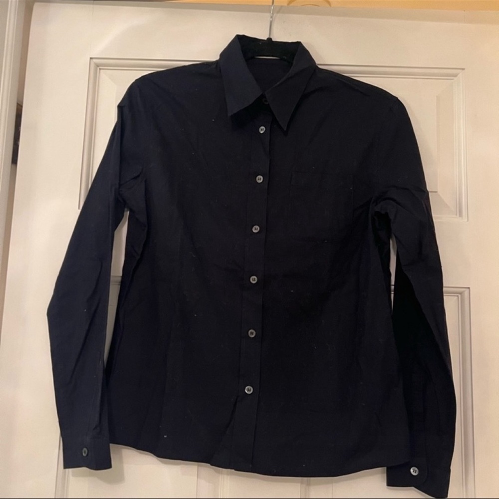 Prada Navy Button Down Shirt - image 1